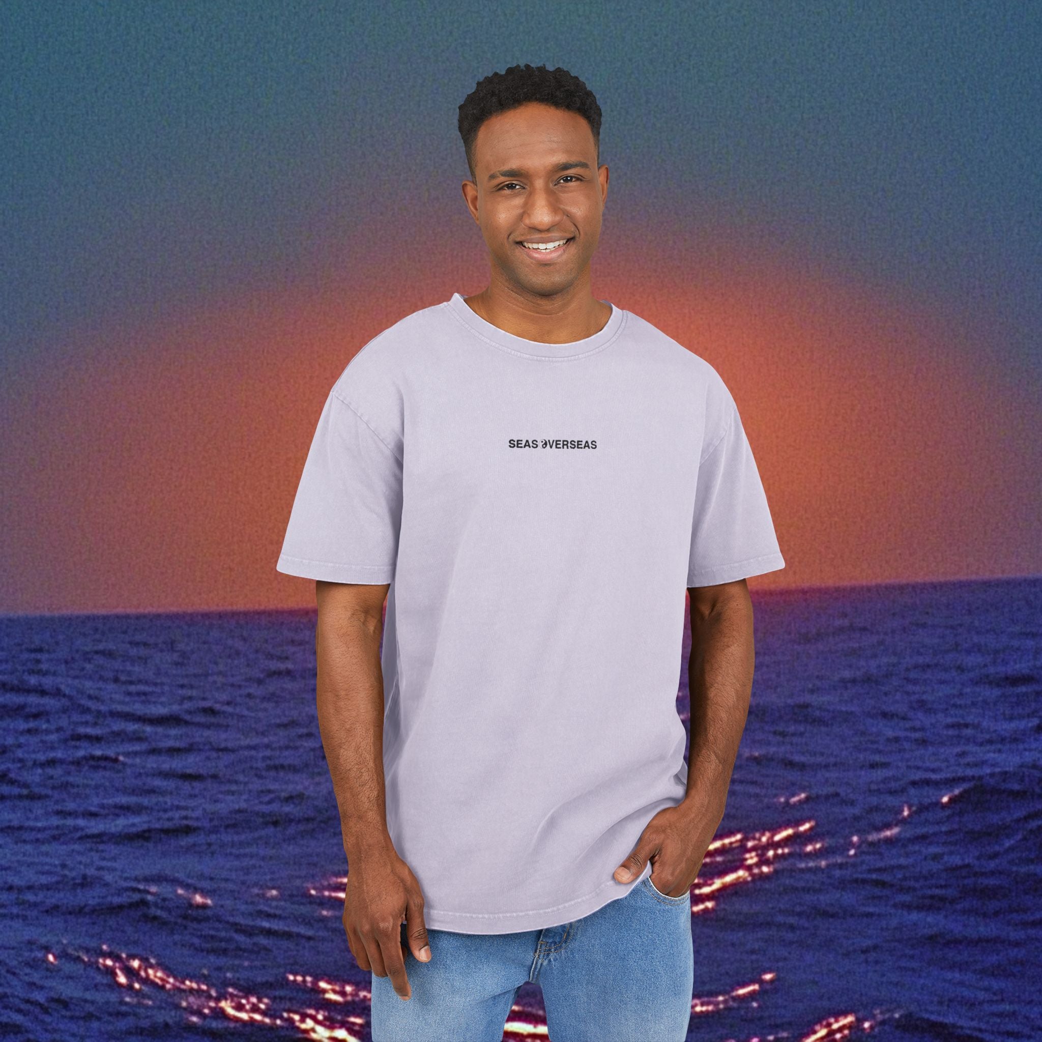 SEAS OVER SEAS Box Tee-Acid Washed