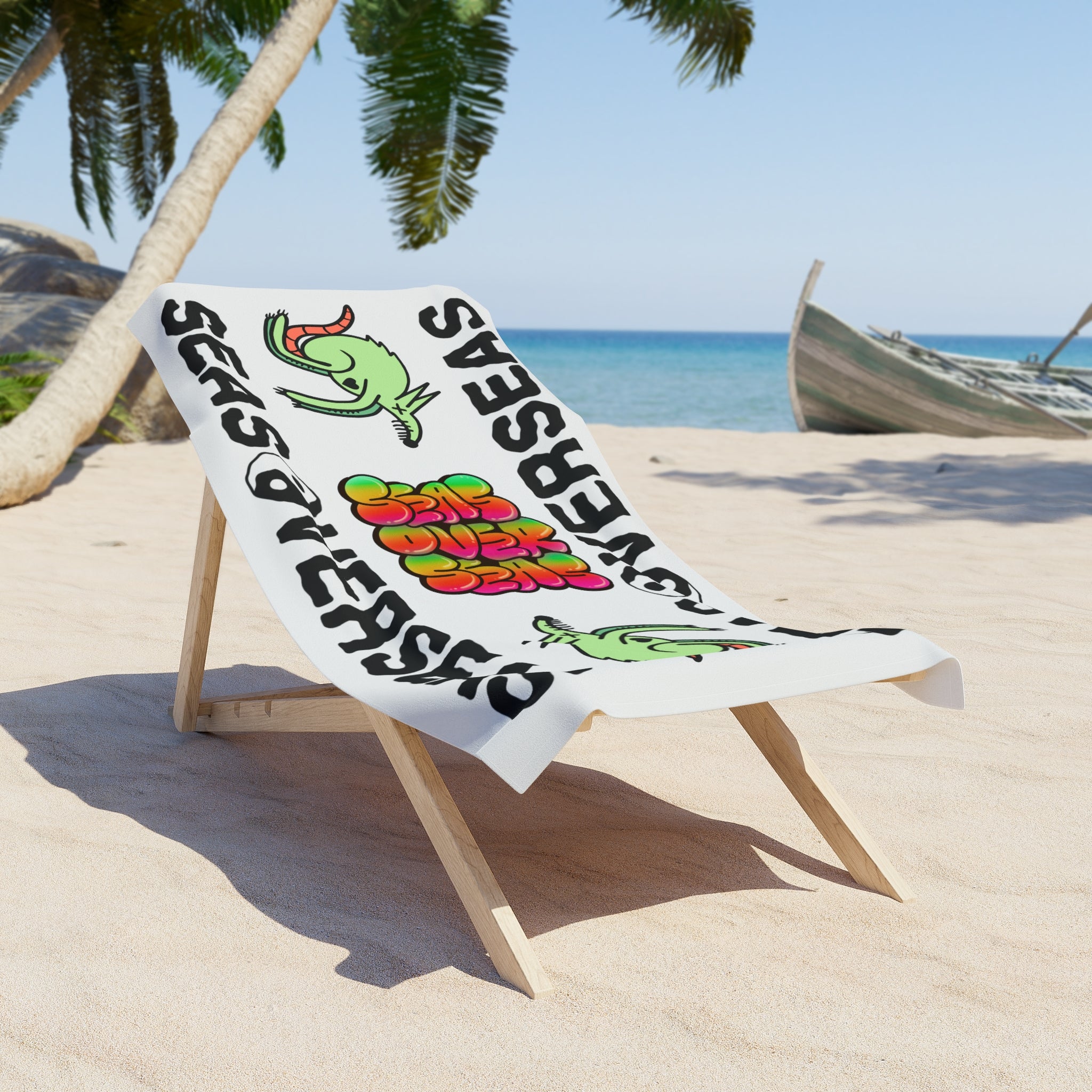 SEAS OVER SEAS Beach Towel