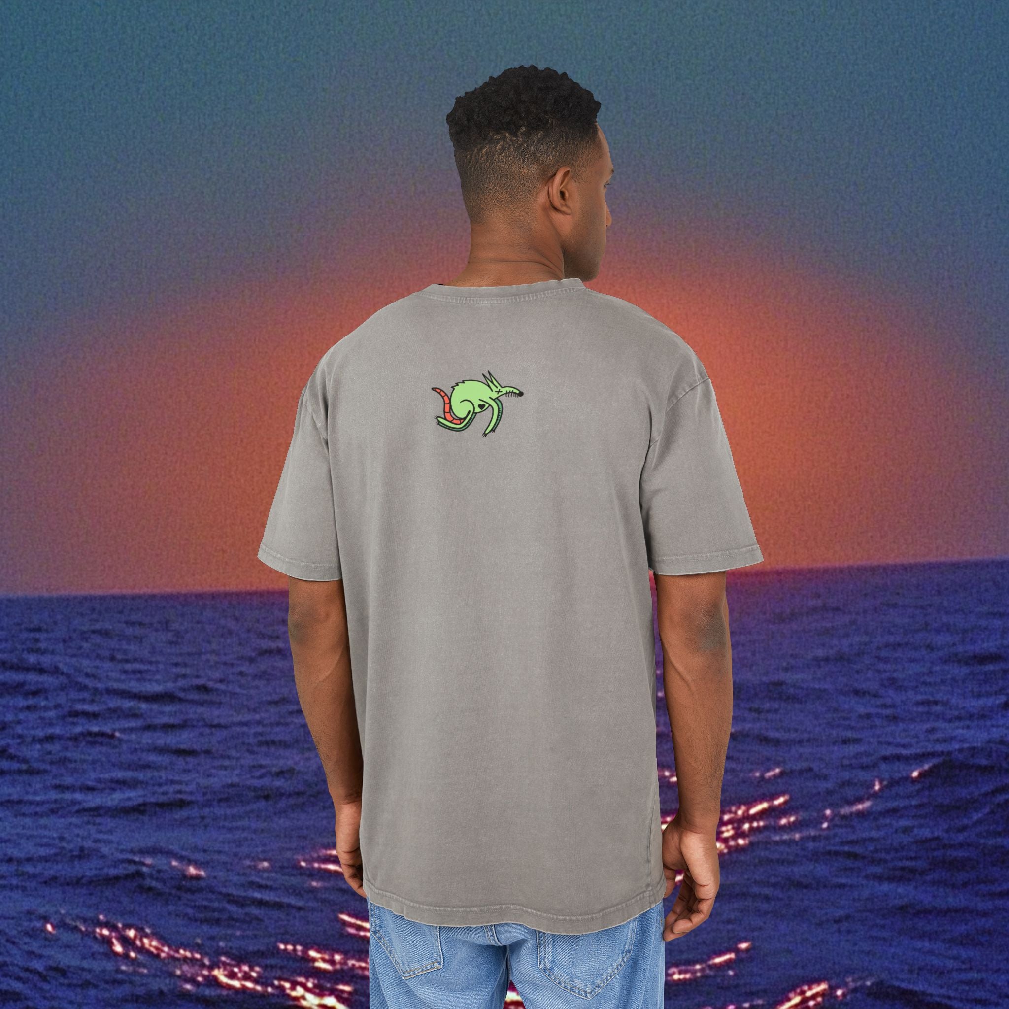 SEAS OVER SEAS Box Tee-Acid Washed