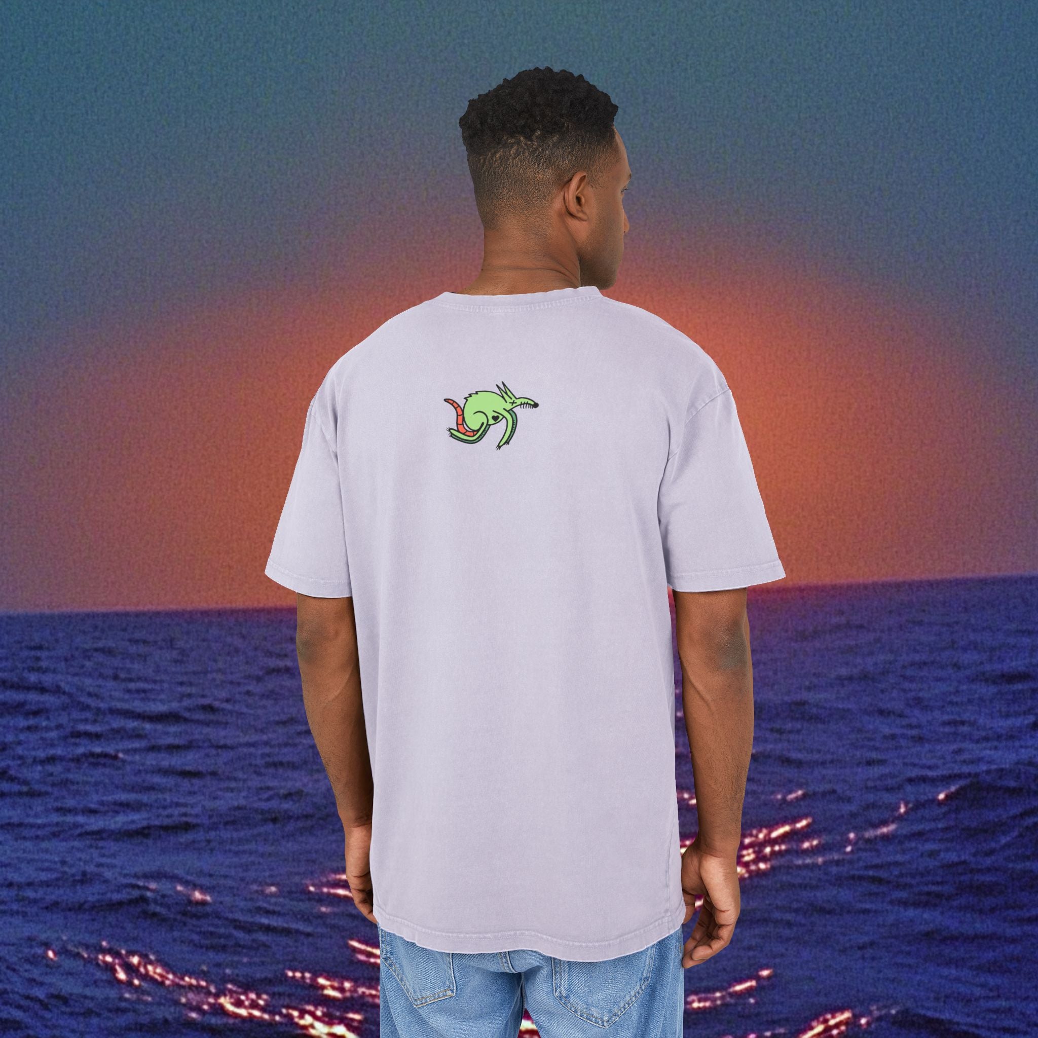 SEAS OVER SEAS Box Tee-Acid Washed