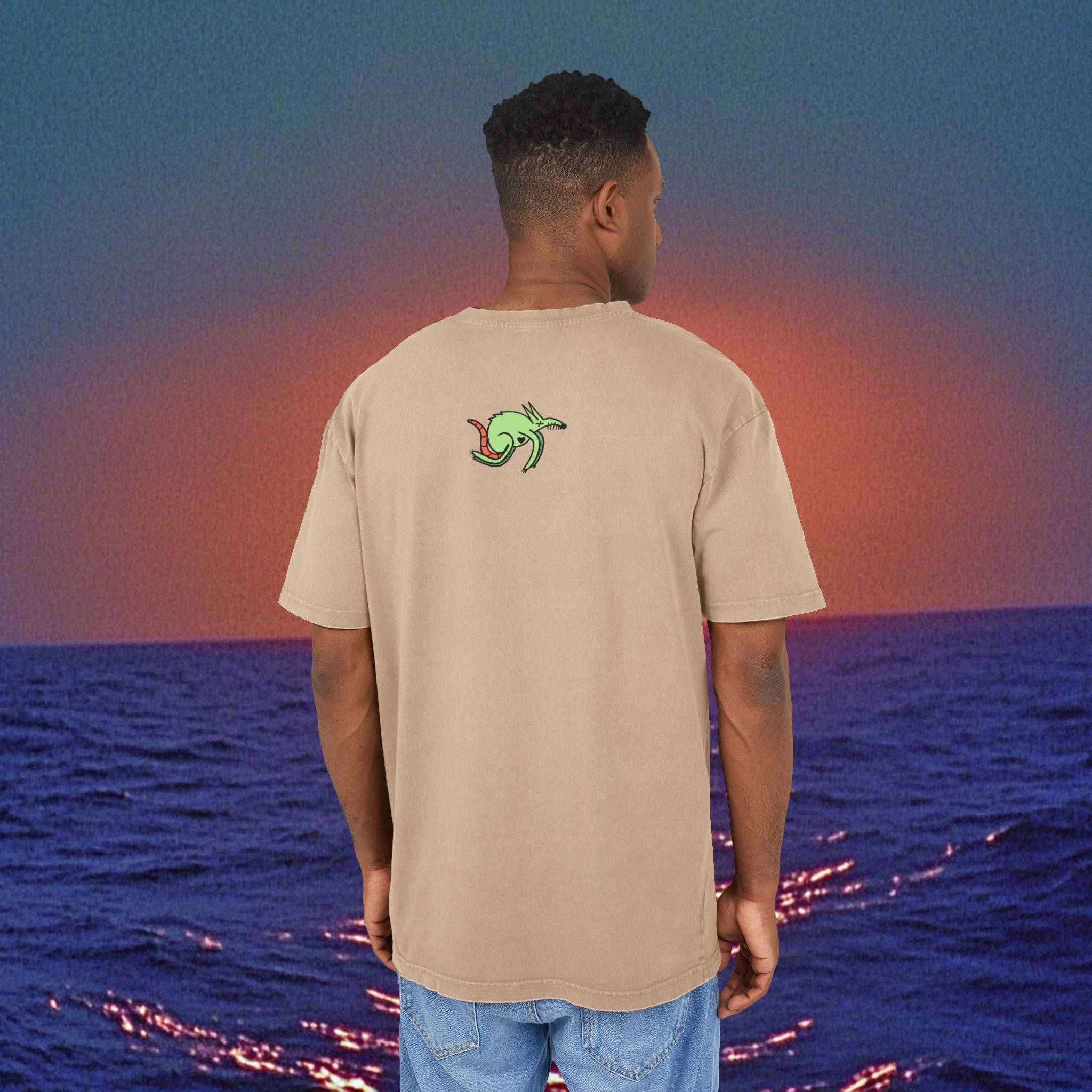 SEAS OVER SEAS Box Tee-Acid Washed